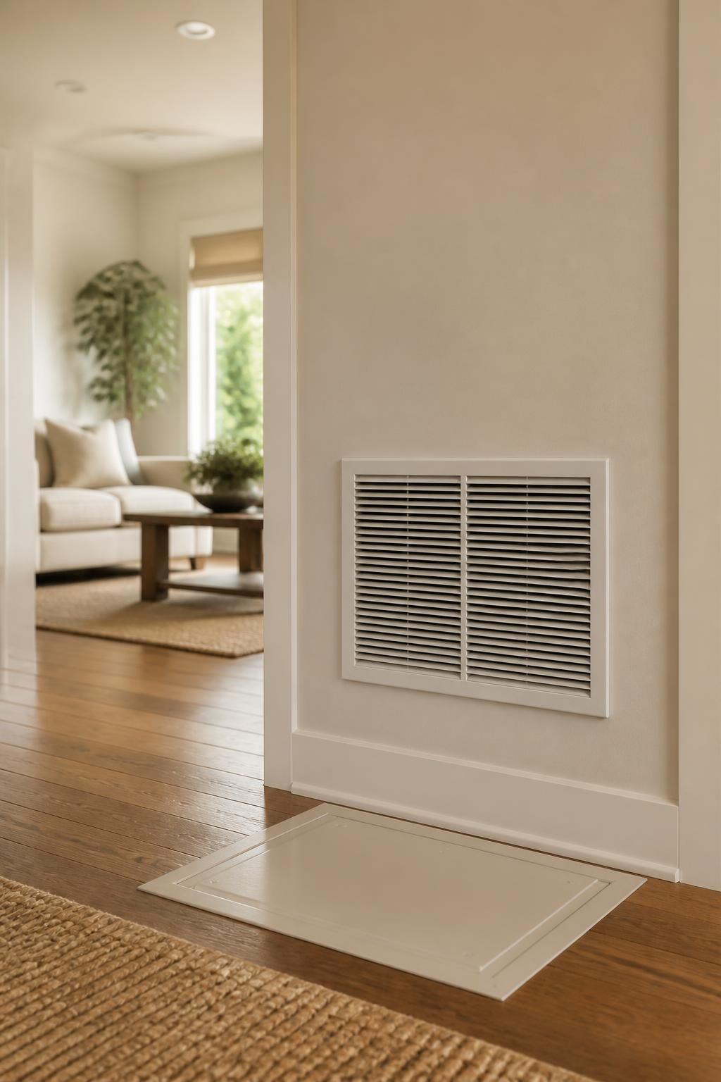 Fresh interior with clean vents and sealed crawl space access