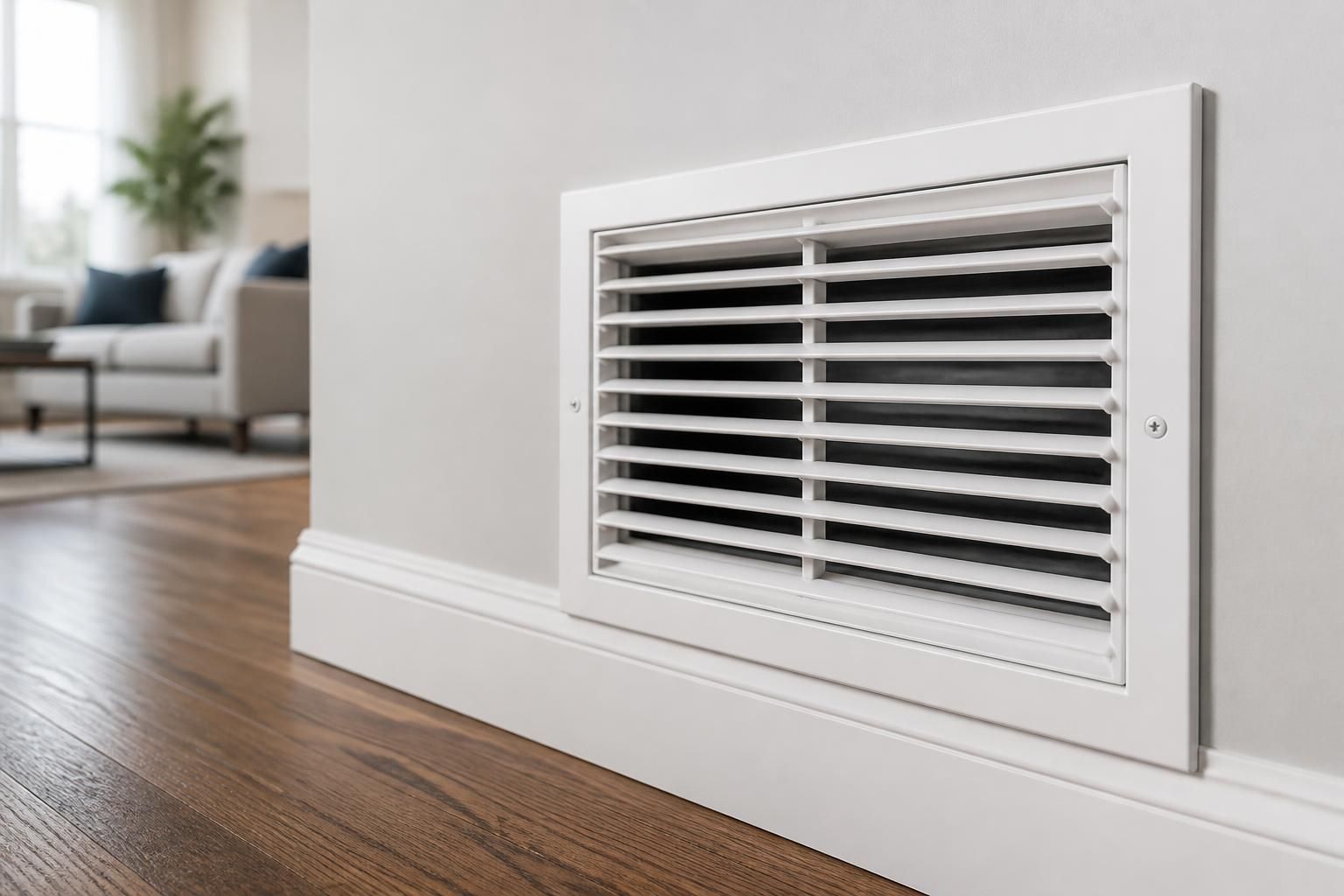 Freshly cleaned HVAC duct and vent in a home