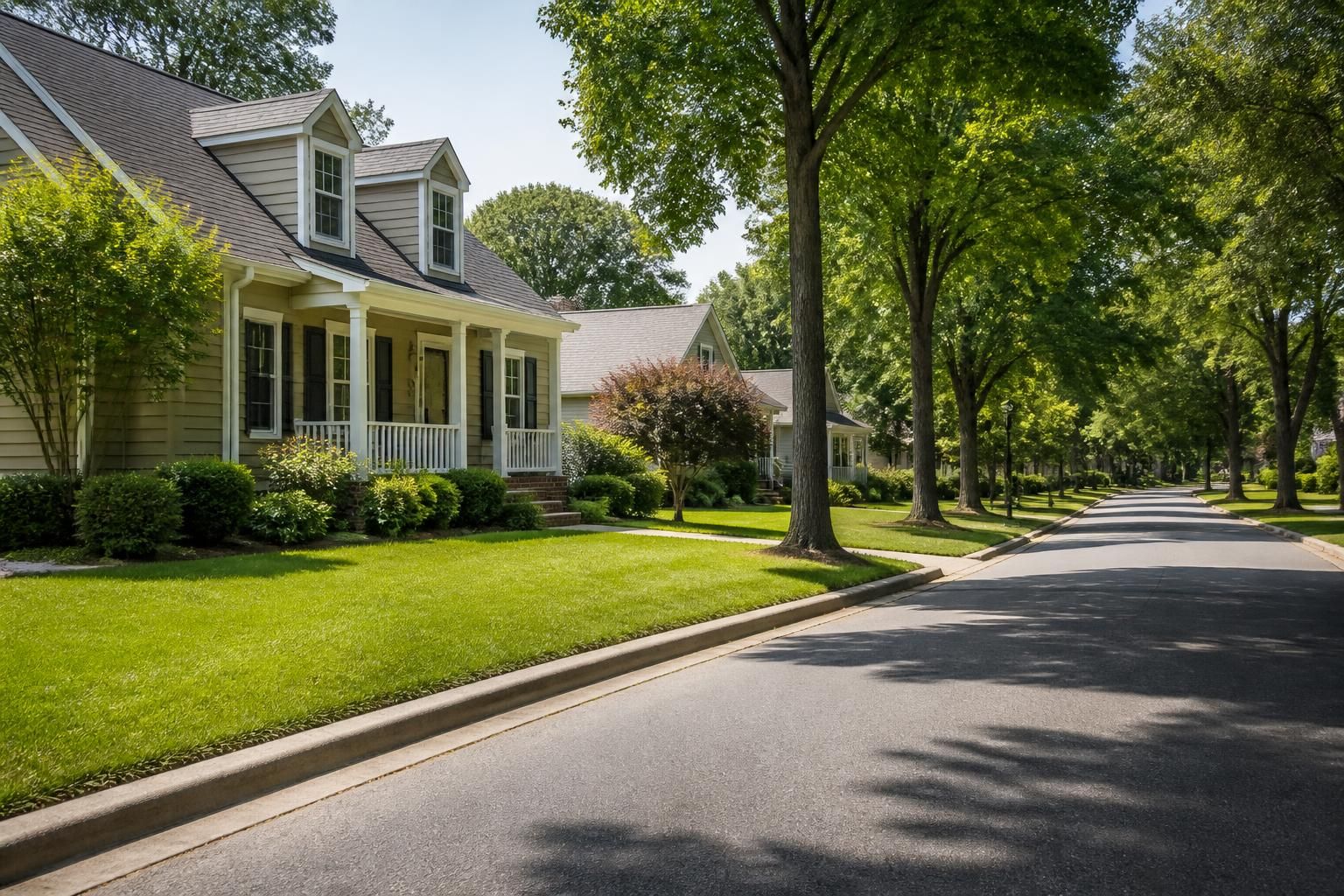 Tidy suburban homes with shaded streets in Ogden